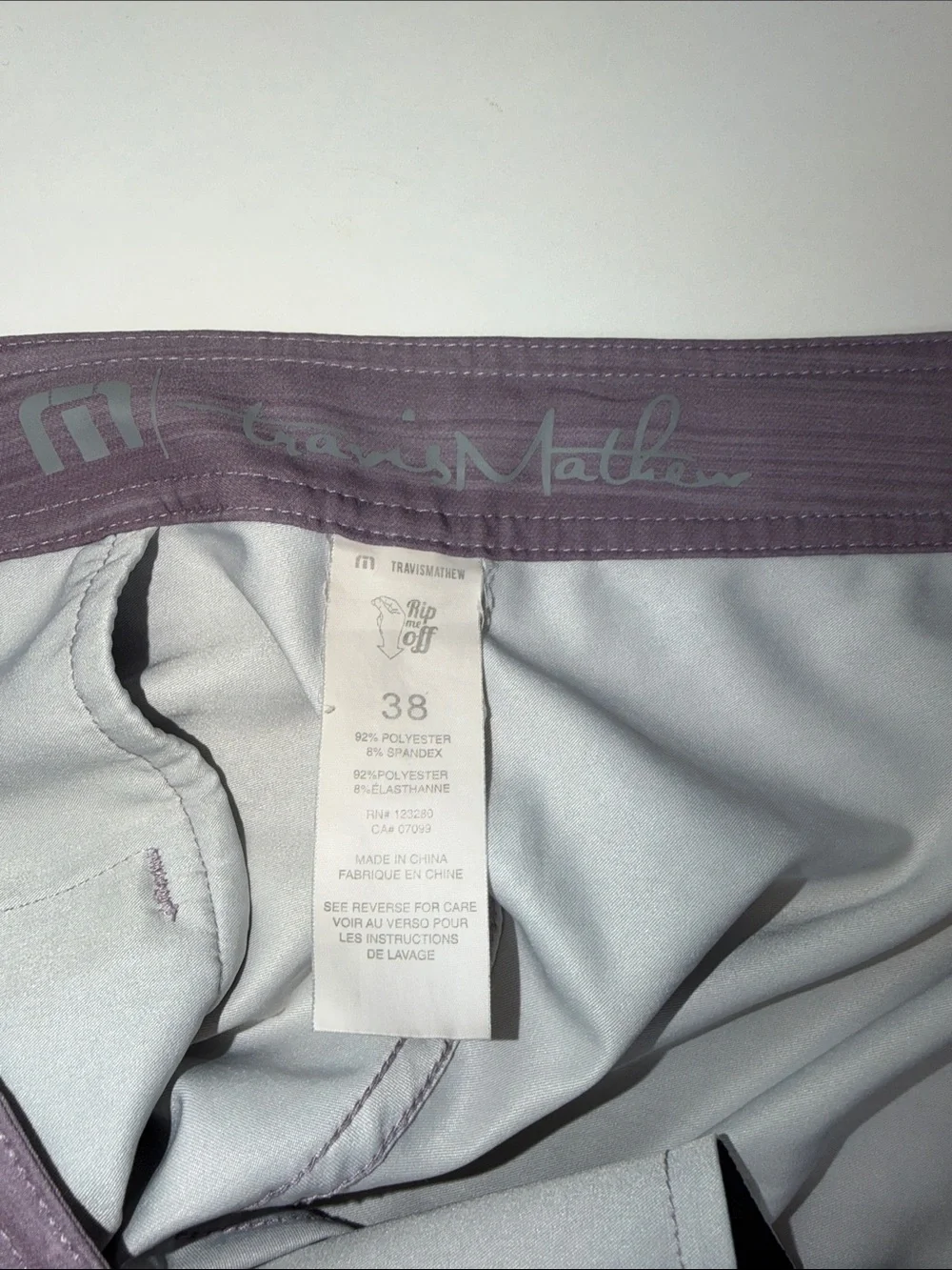 Travis Mathew Lavender Performance  Board Shorts